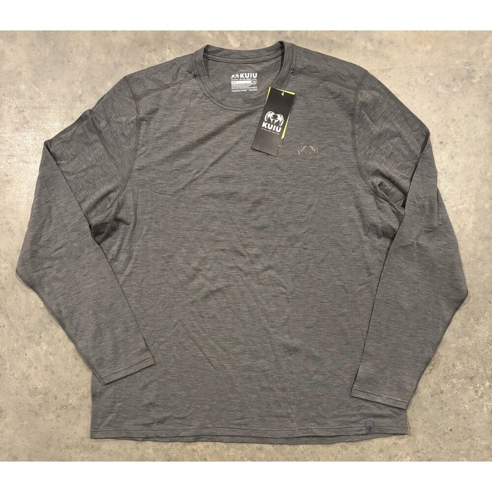 KUIU Ultra Merino 120 LT Shirt Mens 2XL Base Layer Long Sleeve Grey Nuyarn NWT